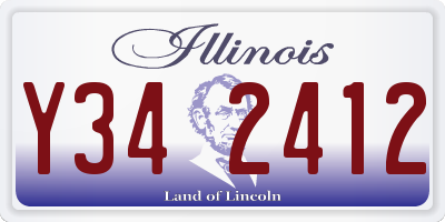 IL license plate Y342412