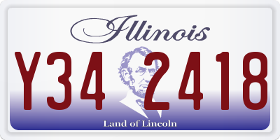 IL license plate Y342418