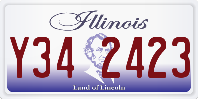 IL license plate Y342423
