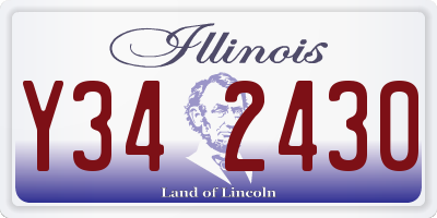 IL license plate Y342430
