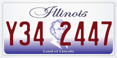 IL license plate Y342447