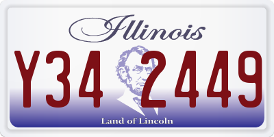 IL license plate Y342449