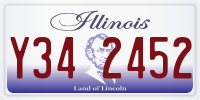 IL license plate Y342452