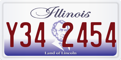 IL license plate Y342454