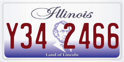 IL license plate Y342466