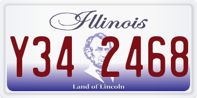 IL license plate Y342468
