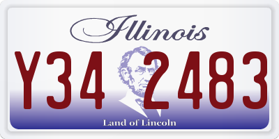 IL license plate Y342483
