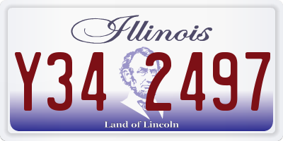 IL license plate Y342497