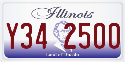 IL license plate Y342500