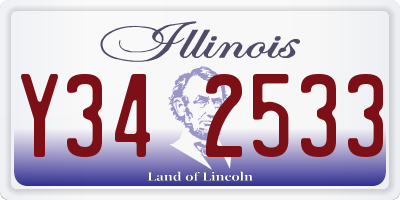 IL license plate Y342533