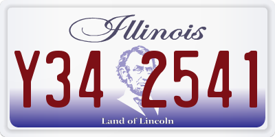 IL license plate Y342541