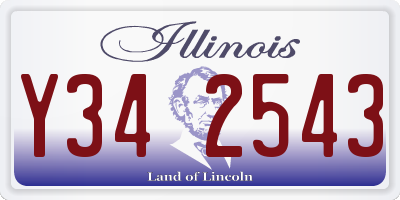 IL license plate Y342543