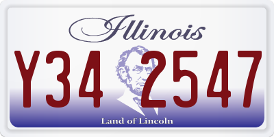 IL license plate Y342547