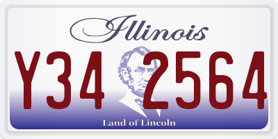 IL license plate Y342564
