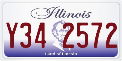 IL license plate Y342572