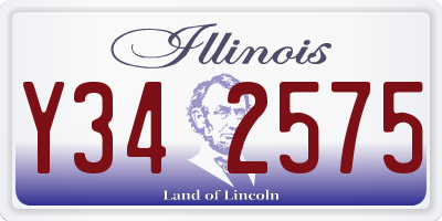 IL license plate Y342575