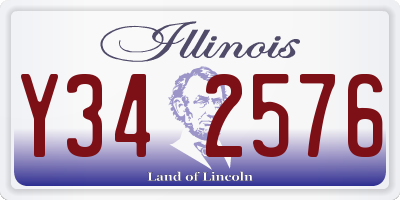 IL license plate Y342576