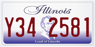 IL license plate Y342581