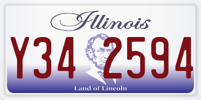 IL license plate Y342594