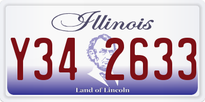 IL license plate Y342633