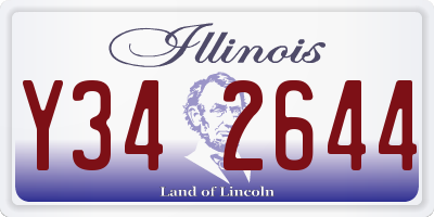IL license plate Y342644