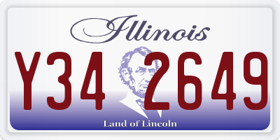 IL license plate Y342649