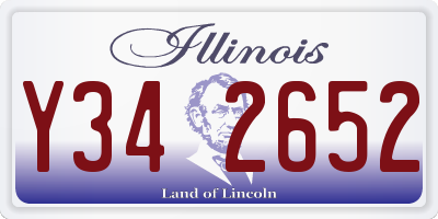 IL license plate Y342652