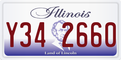 IL license plate Y342660