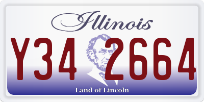 IL license plate Y342664