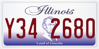 IL license plate Y342680