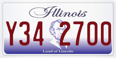 IL license plate Y342700