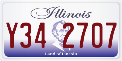 IL license plate Y342707