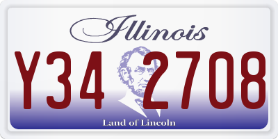 IL license plate Y342708