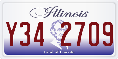 IL license plate Y342709