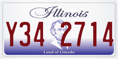 IL license plate Y342714
