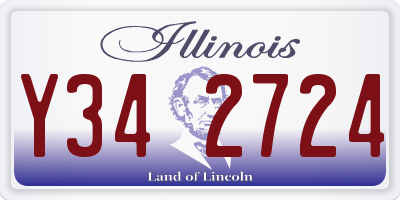 IL license plate Y342724