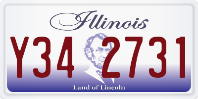 IL license plate Y342731
