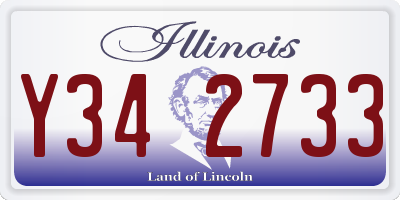 IL license plate Y342733