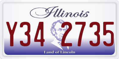 IL license plate Y342735