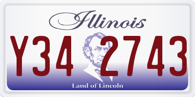 IL license plate Y342743