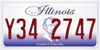 IL license plate Y342747