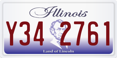 IL license plate Y342761