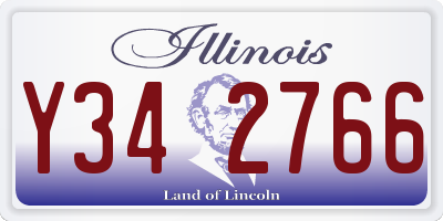 IL license plate Y342766