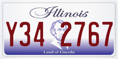 IL license plate Y342767