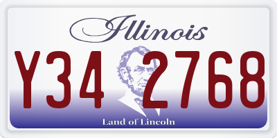 IL license plate Y342768