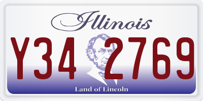 IL license plate Y342769