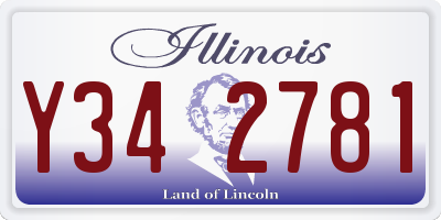 IL license plate Y342781