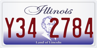 IL license plate Y342784