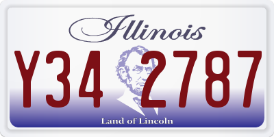 IL license plate Y342787