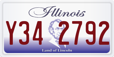 IL license plate Y342792